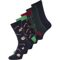 5pk Christmas Cotton Rich Socks Gift Box