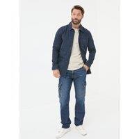 Pure Cotton Denim Straight Fit Cargo Jeans