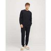 JACK & JONES Sweatshirt & Joggers Lounge Set Black