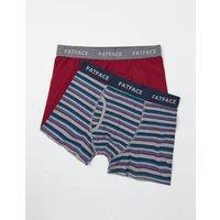 2pk Cotton Stretch Striped & Plain Boxers