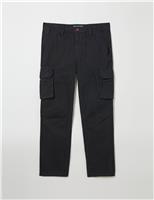 Straight Fit Pure Cotton Cargo Trousers