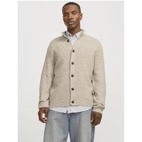 Ribbed Funnel Neck Cardigan