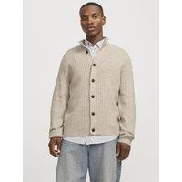 Ribbed Funnel Neck Cardigan
