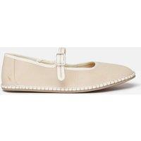 Canvas Flat Mary Jane Pumps