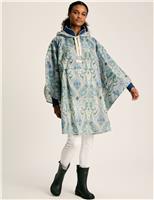 Waterproof Paisley Hooded Longline Raincoat