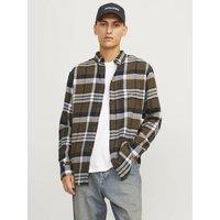 Slim Fit Pure Cotton Checked Overshirt