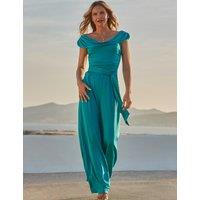 Cowl Neck Sleeveless Wide Leg Jumpsuit