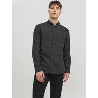 JACK & JONES Slim Fit Easy Iron Pure Cotton Shirt Dark Grey