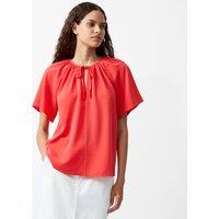 Crepe Tie Neck Batwing Top