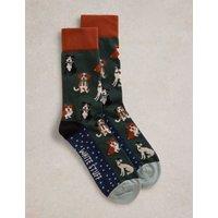 Patterned Novelty Cotton Rich Socks