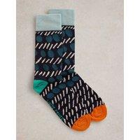 Patterned Novelty Cotton Rich Socks