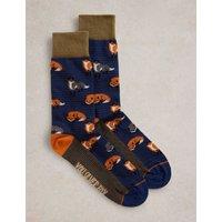 Silver Fox Cotton Rich Socks