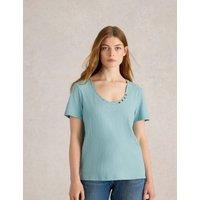 Pure Cotton Scoop Neck T-Shirt