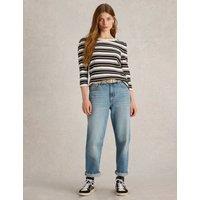 Pure Cotton Striped Knitted T-Shirt