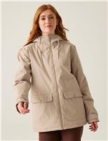 Regatta Broadia Waterproof Hooded Raincoat Beige