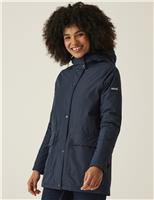 Regatta Mireya Hooded Rain Jacket Navy Mix