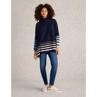 Wool Rich Textured Funnel Neck Jumper