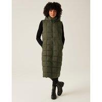 Leandra Hooded Quilted Longline Gilet