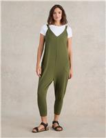 Cotton Rich Jersey Cropped Jumpsuit
