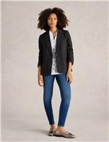 Wool Blend Jersey Single Breasted Blazer