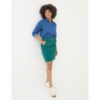 Cord Knee Length A-Line Skirt