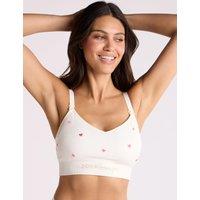 Boux Avenue Embroidered Maternity Nursing Bralette Ivory Mix