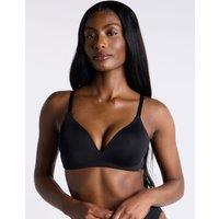 Boux Avenue Non-Wired Microfibre Plunge Bra (B-DD) Black