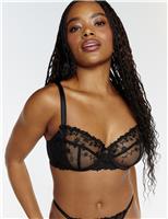 Annabella Mesh Wired Balconette Bra (B-F)