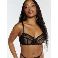 Boux Avenue Annabella Mesh Wired Balconette Bra (B-F) Black