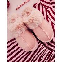 Boux Avenue Faux Fur Lined Platform Mule Slippers Light Pink