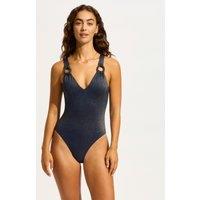 Poolside Ring Detail V-Neck Swimsuit