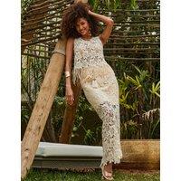 Floral Lace Split Back Maxi Column Skirt