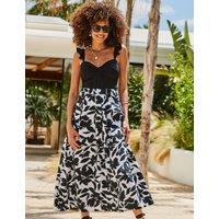 Pure Cotton Floral Pleated Midi Skirt
