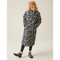 Orla Kiely Quilted Hooded Longline Coat