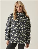 Regatta Orla Kiely Hooded Padded Jacket Grey Mix