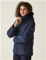 Regatta Winnie Baffle Padded Hooded Raincoat Purple