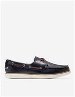 Cole Haan GrandPro Windward Leather Boat Shoes Navy Mix