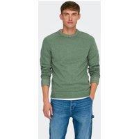 Wool Blend Ribbed Crew Neck Jumper