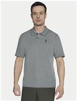 Skechers Cotton Rich Polo Shirt Charcoal