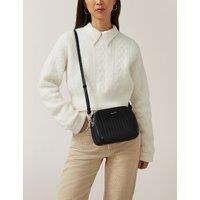 Dukes Place Leather Woven Cross Body Bag