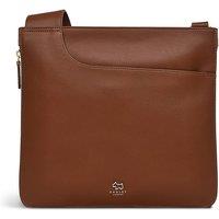 Pockets Leather Zip Around Cross Body Bag