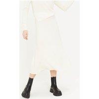Midi A-Line Skirt with Cashmere