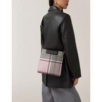 Manor Gardens Leather Checked Cross Body Bag