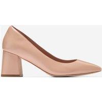 Cassandra Leather Block Heel Pointed Pumps