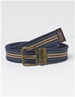FatFace Reversible Webbing Belt Navy