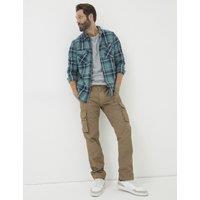 Straight Fit Pure Cotton Cargo Trousers