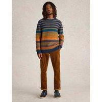 Lambswool Rich Striped Fair Isle Jumper