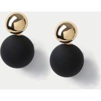 Black Sphere Stud Earring