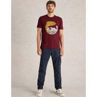 Cotton Rich Crew Neck Fish Graphic T-Shirt