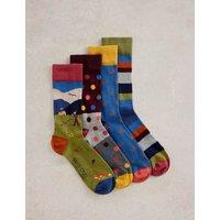 4pk Novelty Cotton Rich Socks